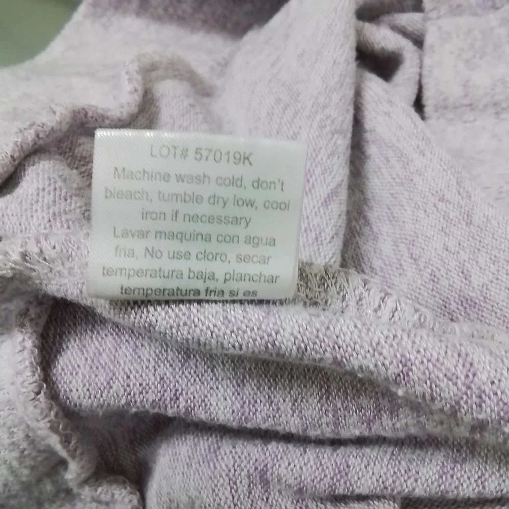 Poof Girl Large Lavender Purple Knit‎ Sweater V-Neck Crisscross Back Long Sleeve
